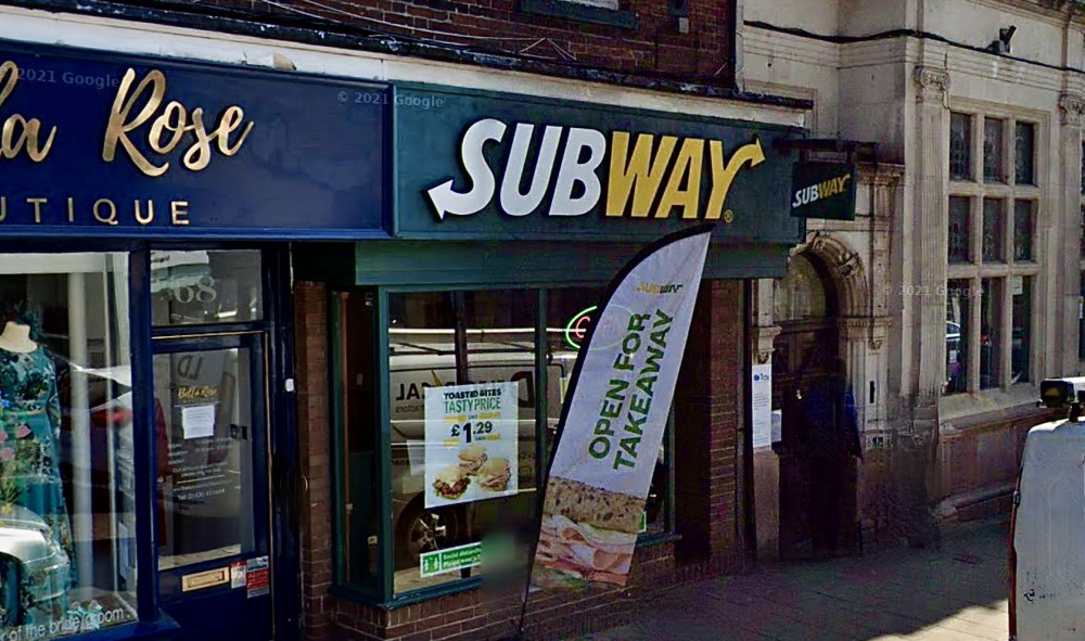 Subway in Market Street, Ashby de la Zouch, has now closed. Photo: Intantstreetview.com