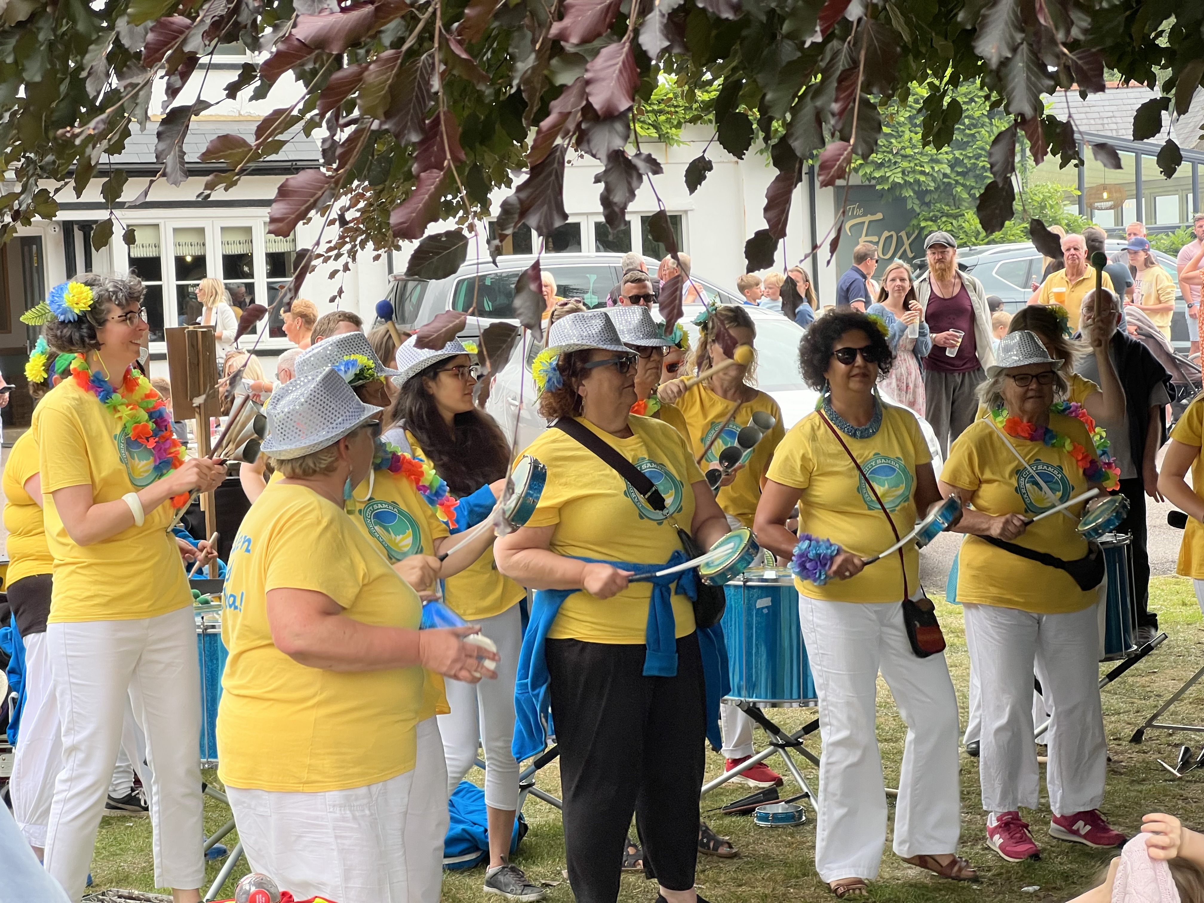 The brilliant Letchworth Garden City Samba at the equally brilliant Willian Fair. CREDIT: Nub News 