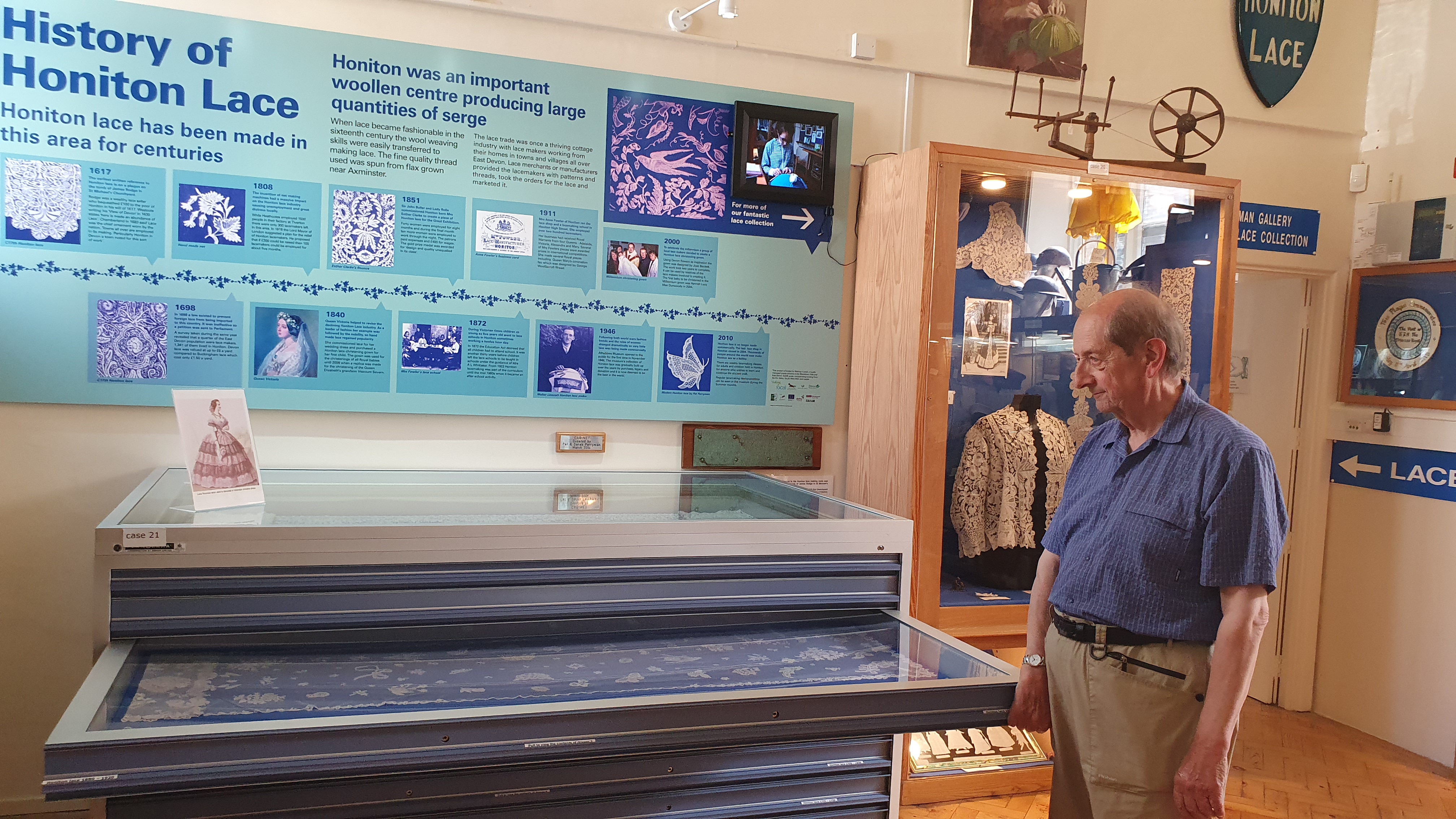 A lace display in the museum