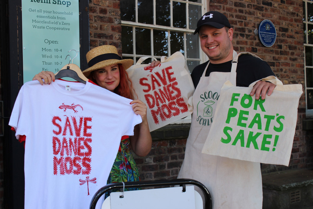 Becca Smith's (left) work can be bought in Matthew Todd's (right) store Scoop and Scales. (Image - Alexander Greensmith / Macclesfield Nub News)