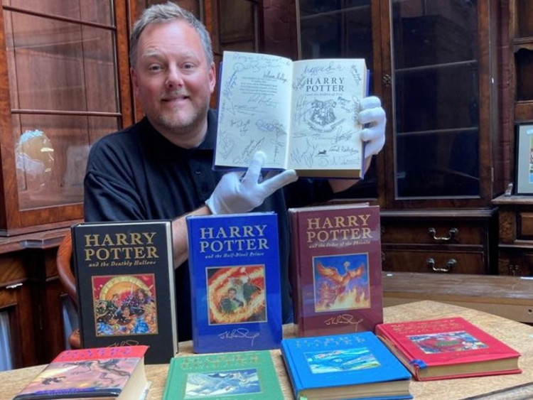 The Hurdsfield auctioneers are to sell an iconic piece of Harry Potter history - including the signature of Daniel Radcliffe. Chris Surfleet (pictured) has worked for Adam Partridge since 2011. (Image - Adam Partridge Auctioneers and Valuers)