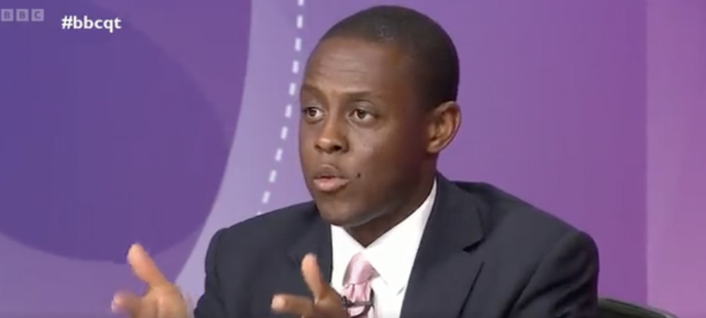 Hitchin's Tory MP Bim Afolami did not cover himself in glory during his appearance on BBC Question Time. CREDIT: BBC