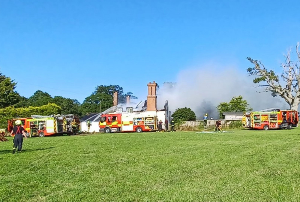 At the scene (Devon and Somerset Fire and Rescue)