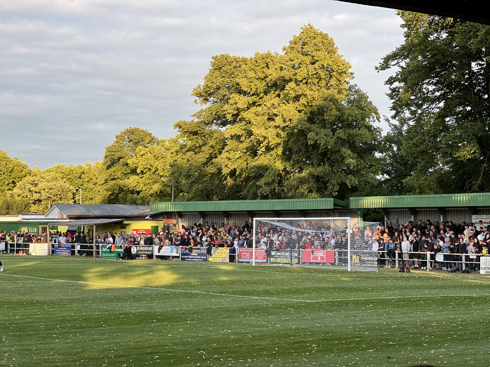 Hitchin's preseason friendly with Boreham Wood has been pushed back 24 hours due to the heat. PICTURE: Hitchin hosted Luton Town earlier this month in their first pre-season friendly game. CREDIT: @laythy29