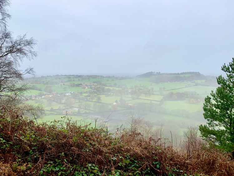 A misty view over the Cheshire Plain