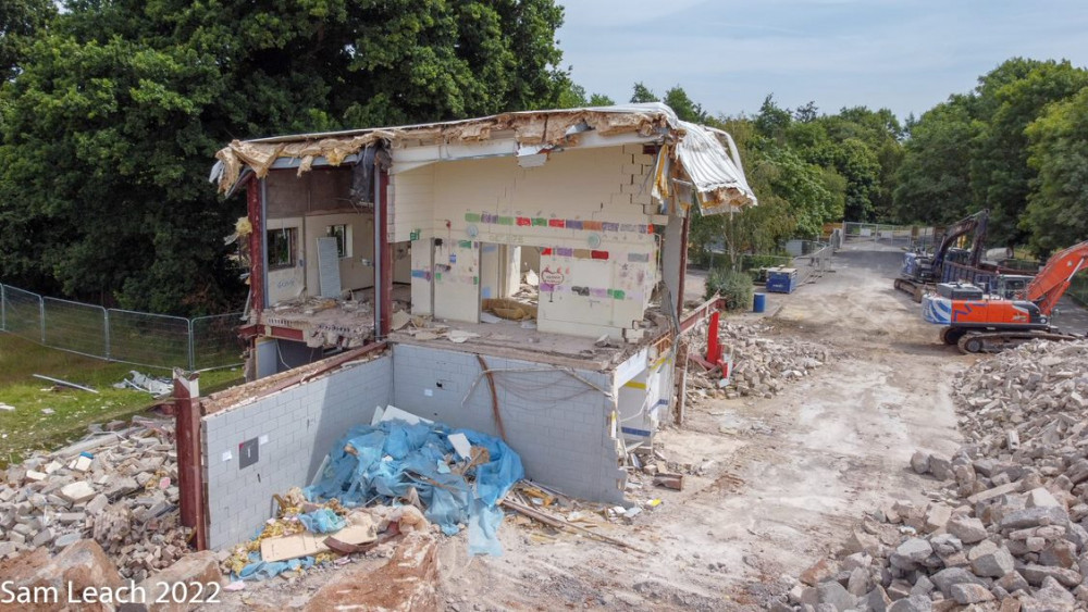 Demolition work began at Castle Farm Recreation Centre at the end of June (Image by Sam Leach)