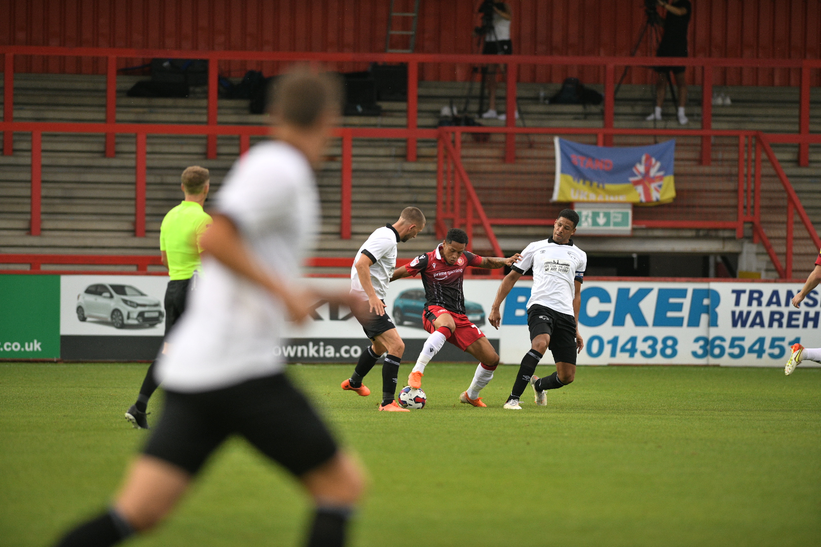 Stevenage beat Derby 1-0 at the Lamex on Tuesday evening. PICTURE CREDIT: Gregory Owain