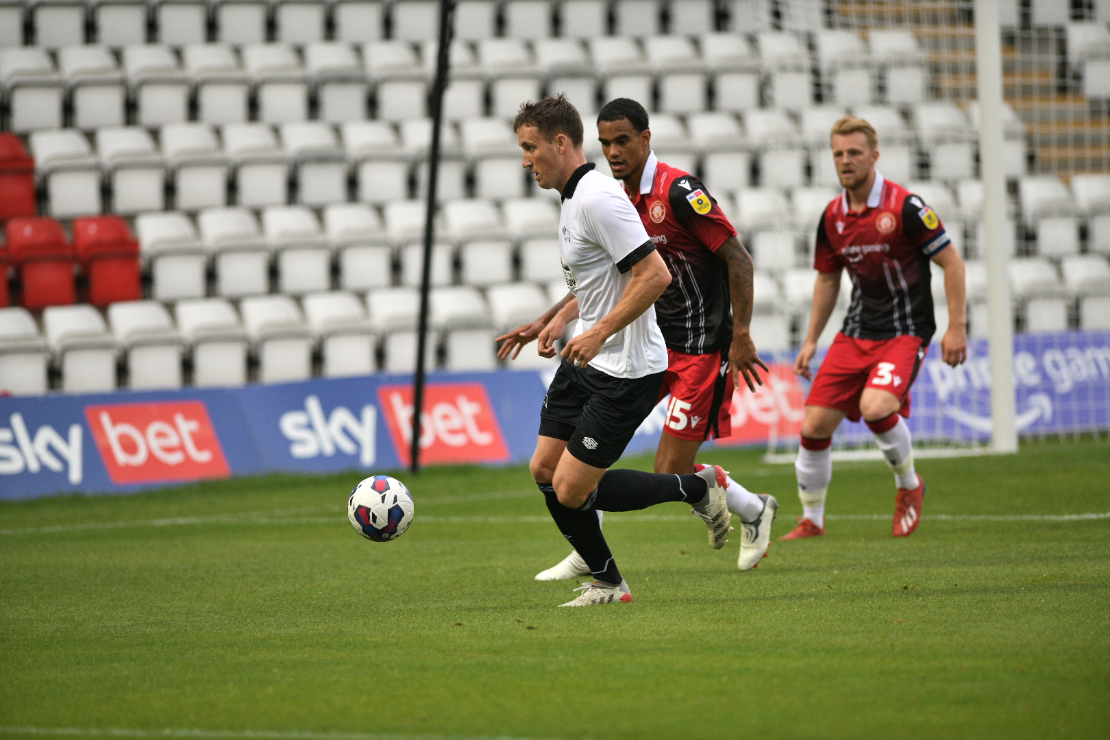 Stevenage beat Derby 1-0 at the Lamex on Tuesday evening. PICTURE CREDIT: Gregory Owain