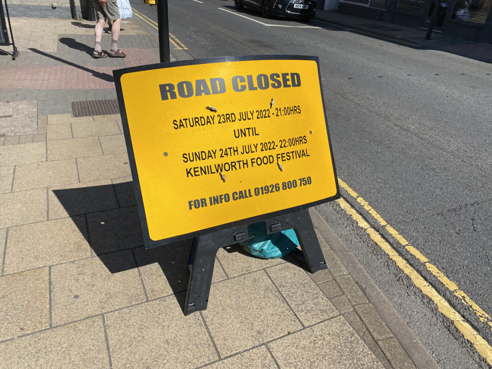 Road closures will begin late on Saturday July 23 as the Kenilworth Food Festival returns this weekend (image by James Smith)