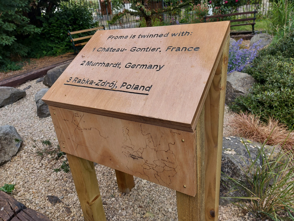 IN case you missed it, one of twinning lecterns celebrating Frome's twinning with Poland, Germany and France