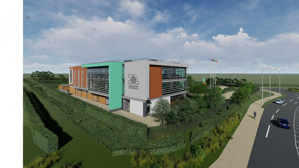 Nottinghamshire County Council is expected to approve its multi-million-pound new office development at Top Wighay Farm next week. Pictured: An impression of the Top Wighay building. Image: LDRS