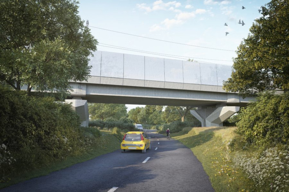 HS2 has released more images of the 425-metre viaduct for Balsall Common (Image via HS2)