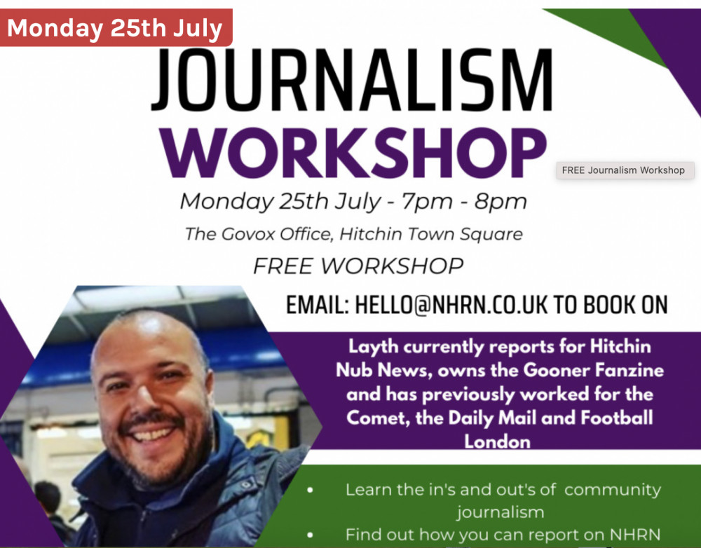 Interested in the media: Why not attend a free journalism workshop with Nub News regional editor Layth Yousif - find out more