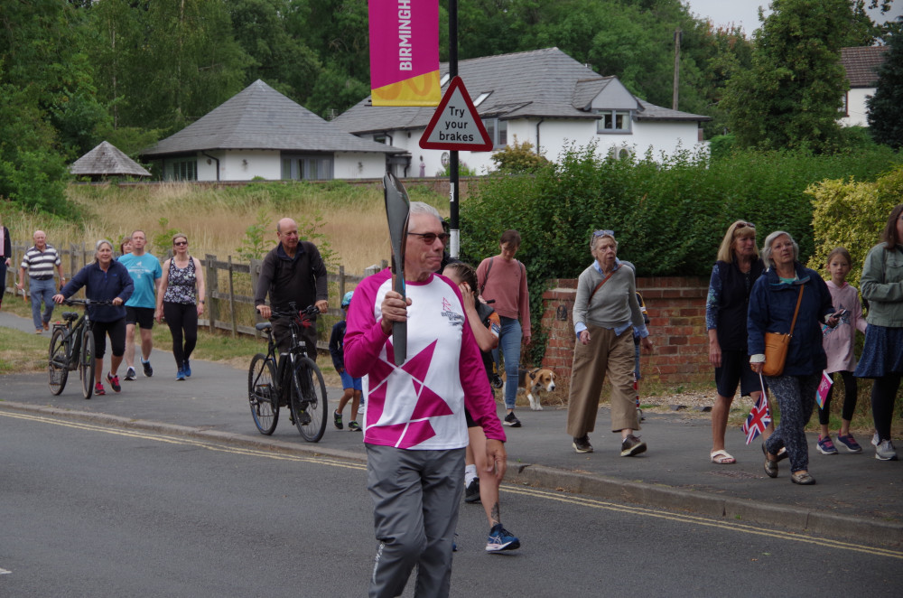 The 16th Queen's Baton Relay passed through Kenilworth and Warwick district today (image by Richard Smith)