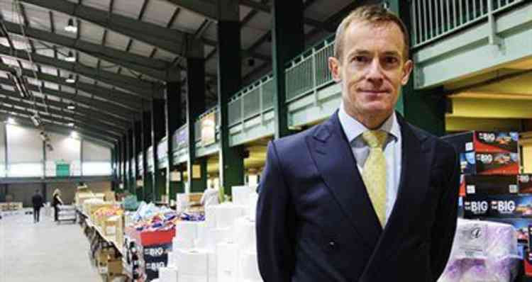 Alan White, the new Leader of Staffordshire County Council, pictured recently at the authority's food parcel distribution centre.