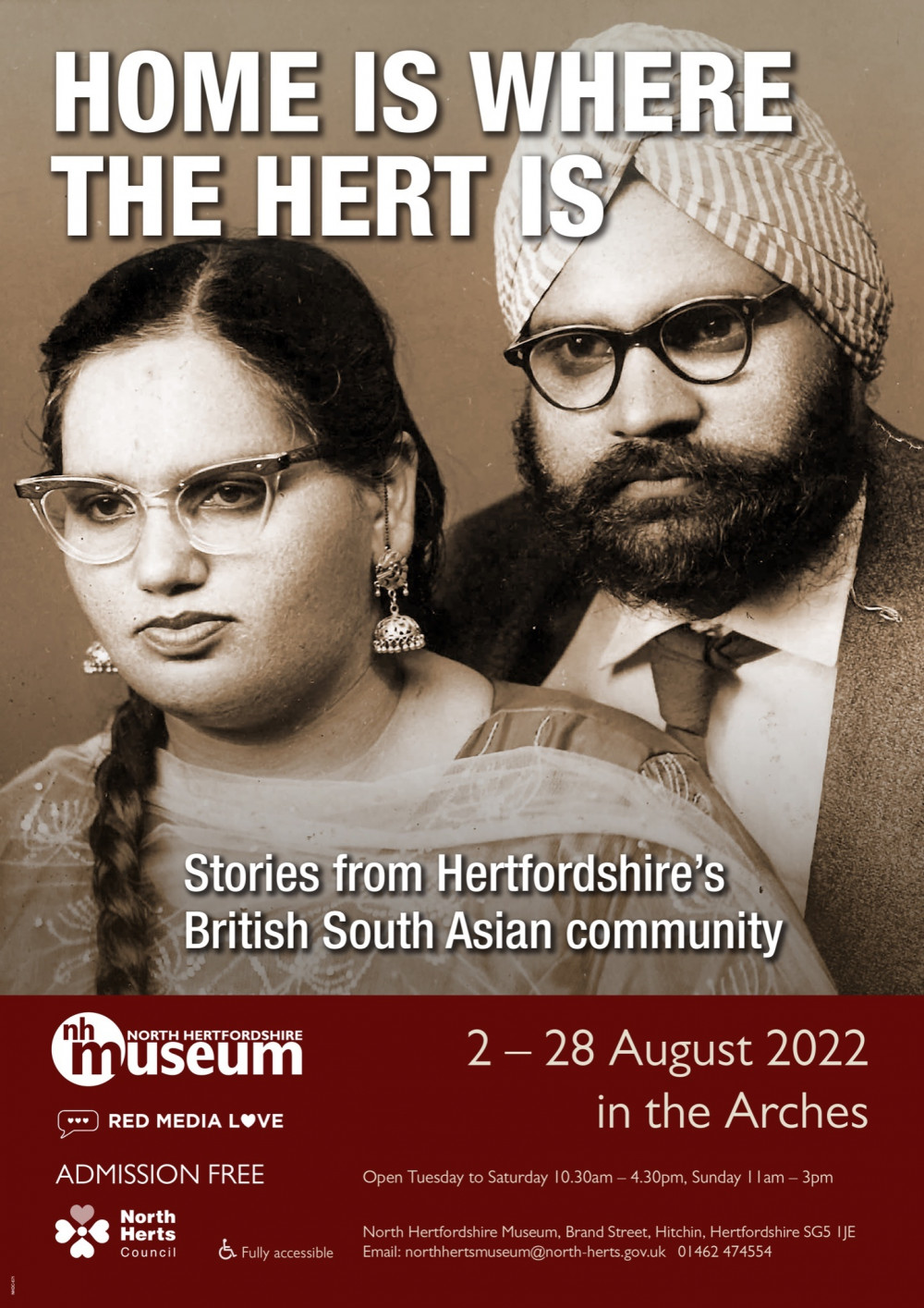 An exhibition including a short film featuring the stories of six local British South Asians will be on display at North Herts Museum