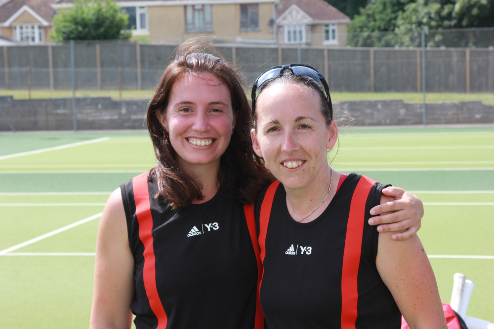 Ladies Doubles Winners, Cristina Sanz (left) and Jen Rose (right)