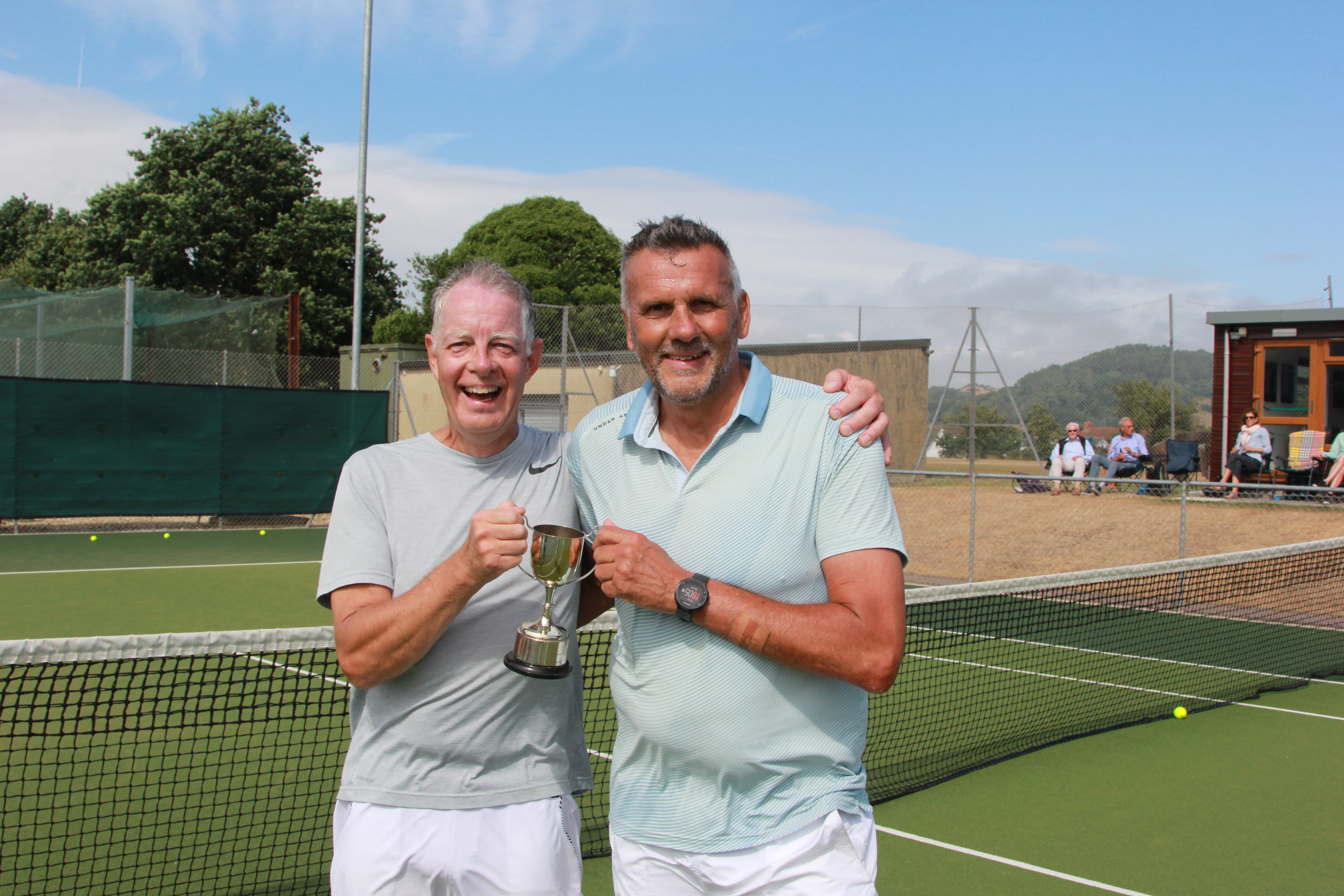 Men's doubles winners - Peter Moore (left) and Stuart Loudwell