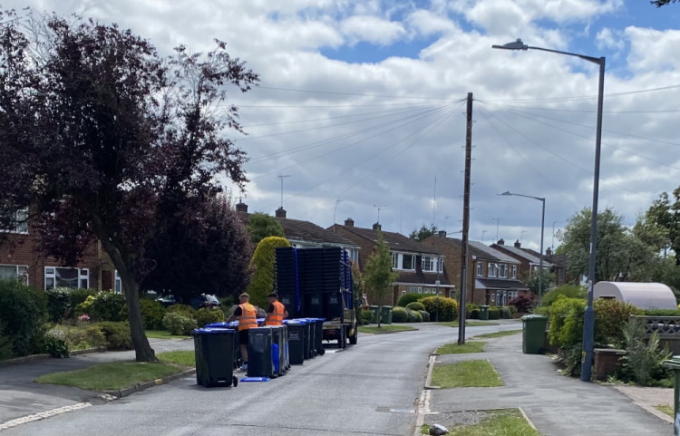 Warwick District Council began delivering new bins across the district in June (image by James Smith)