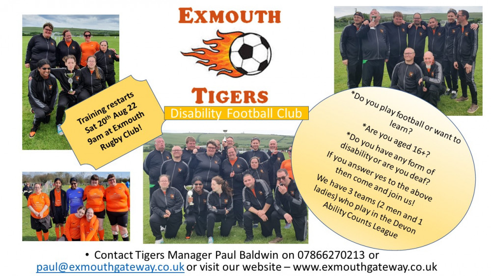 Exmouth Tigers flyer (Exmouth Gateway Club)
