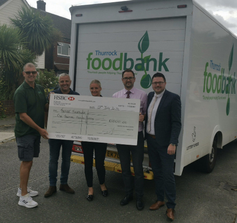 Ashley Froment, Simon Windham and Alan Webb visited the Thurrock Foodbank this morning on behalf of Griffin Foundation Trust to donate £1,000.