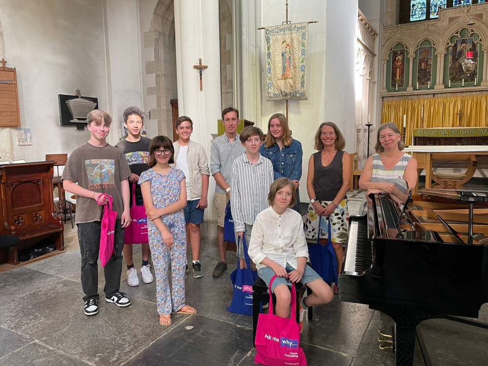 Helen Ottaway and the well practised pianists at Christ Church