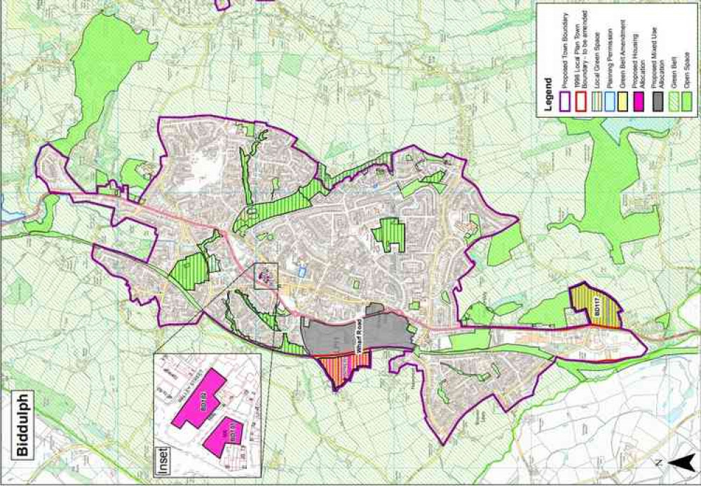 One of the housing maps published as part of the Local Plan