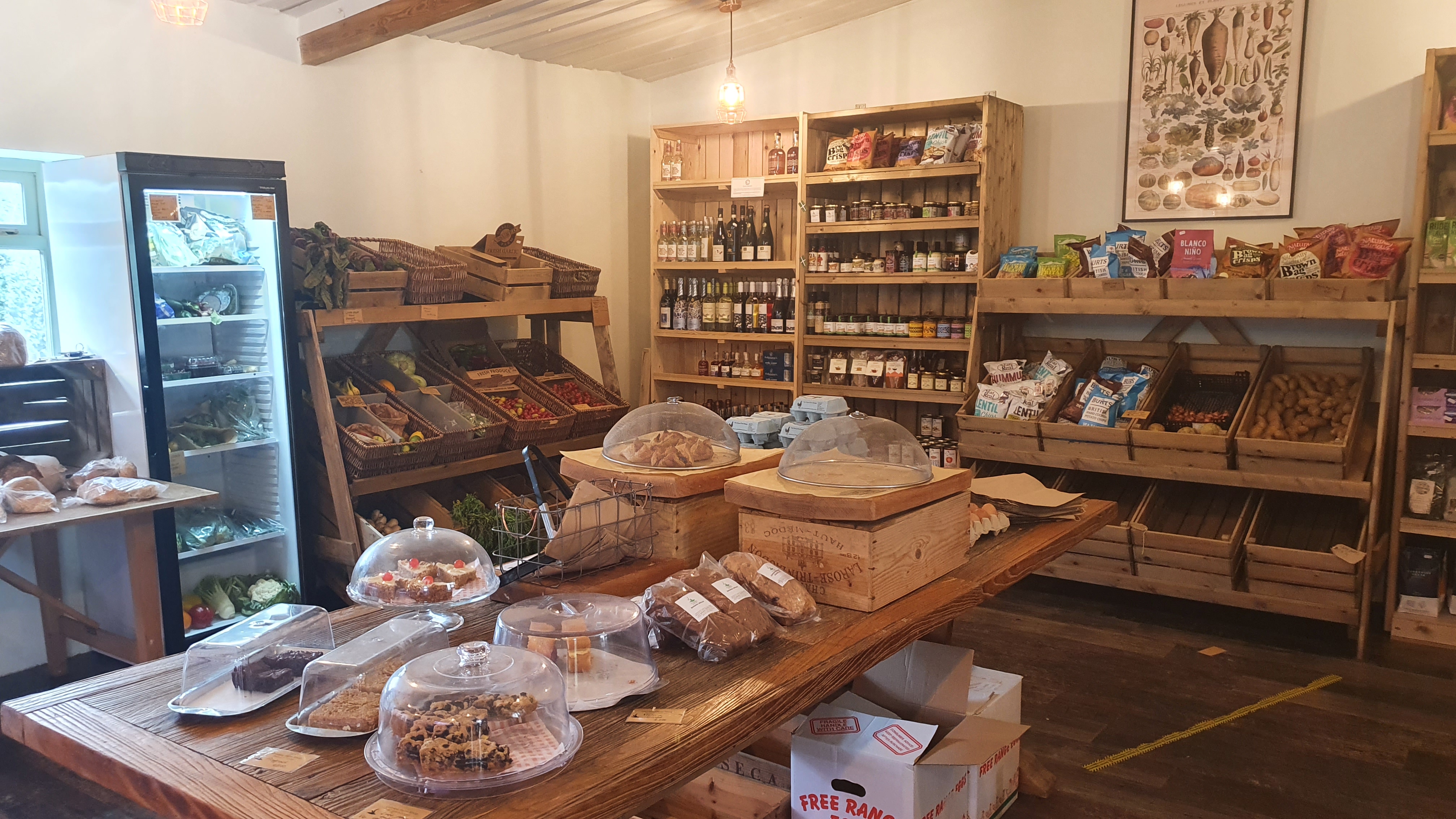 Inside Combe Farm Shop 