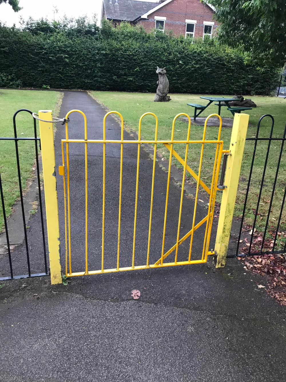 Repaired gate is back in Elworth Park 