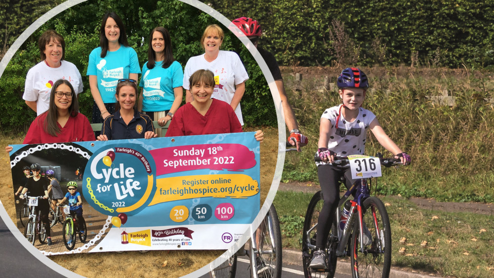 Farleigh’s care team and fundraisers support Cycle for Life (Back row: Claire Woollard, Selina Joslin, Caroline Smith & Steph Parrish. Front row: Laura Besly, Sally Davis & Kim Head-Jenner)