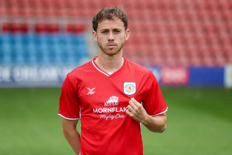 Crewe's new Australian winger, Lachlan Brook, scored the second goal against Rochdale (Crewe Alex).