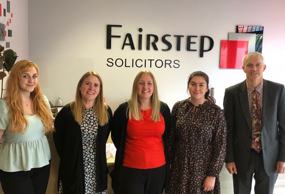 Phoebe Stygall, Tina Dennison-Wiggins, Jasmin Howlett and Patrick Cooney (Picture credit: Fairsteps Solicitors)