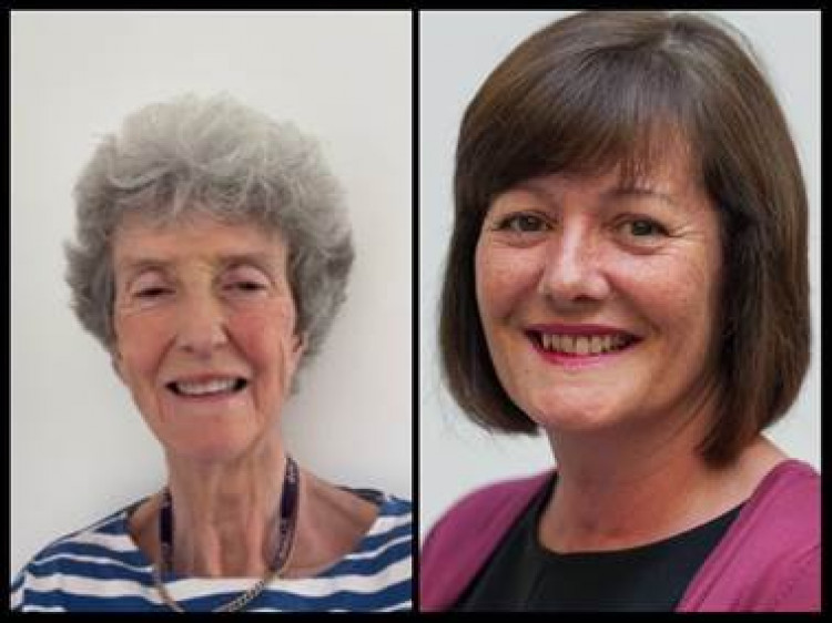 Professor Jane Lindsay (left) and Dr Julia Gale (right) have worked at Kingston University for more 55 years' combined (Image: Kingston University)