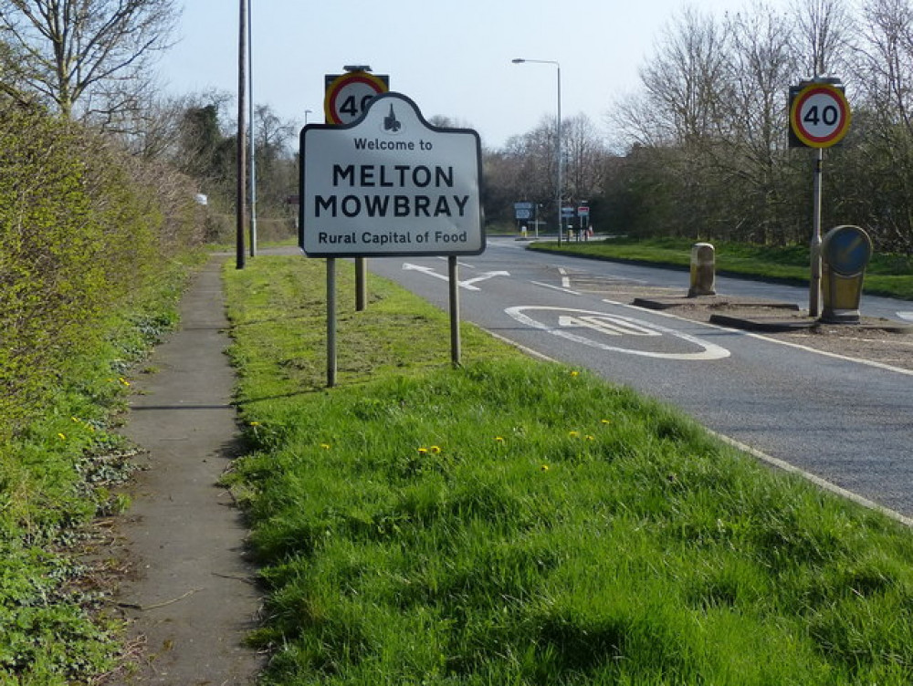 Melton road sign