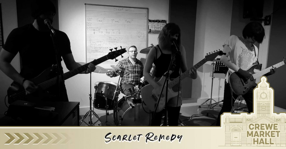 Scarlet Remedy will be performing live at Crewe Market Hall this Saturday (August 6). 