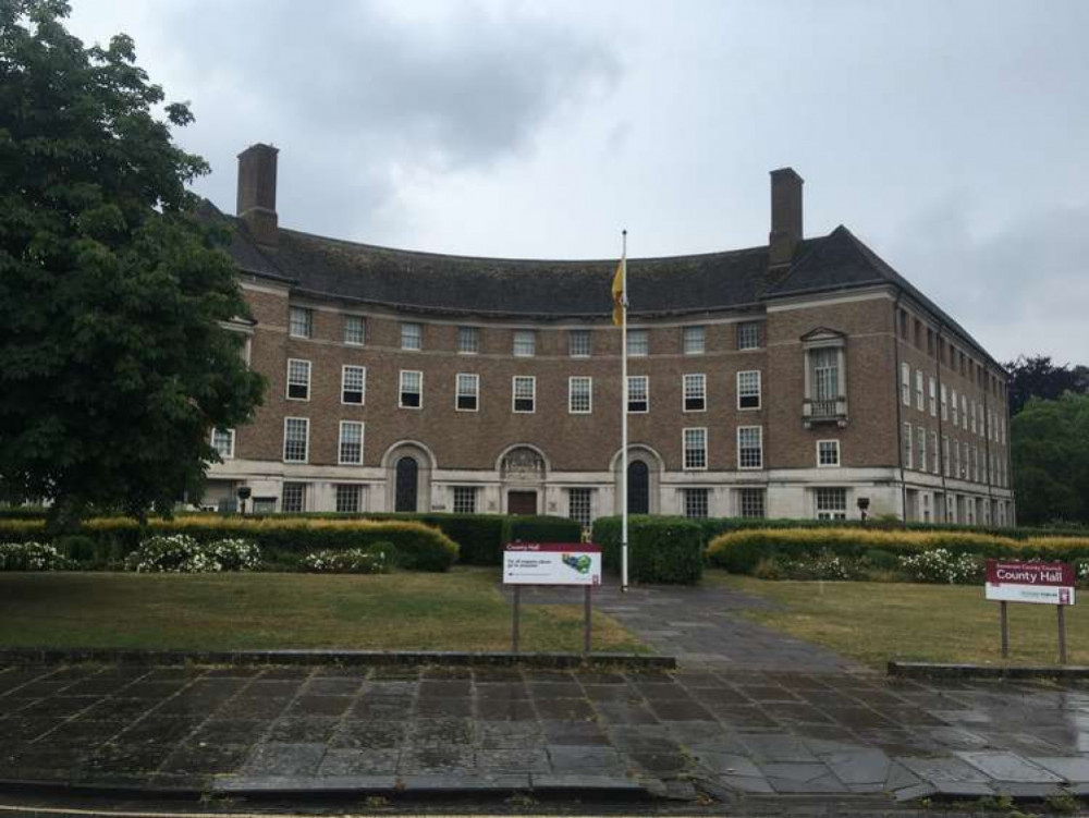 Somerset County Council's Headquarters At County Hall In Taunton. CREDIT: Daniel Mumby. Free to use for all BBC wire partners.