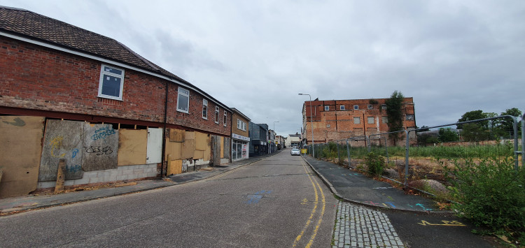 High Street, Crewe. A new pedestrian walkway and cycleway between High Street and Crewe Lifestyle Centre has been proposed (Ryan Parker).