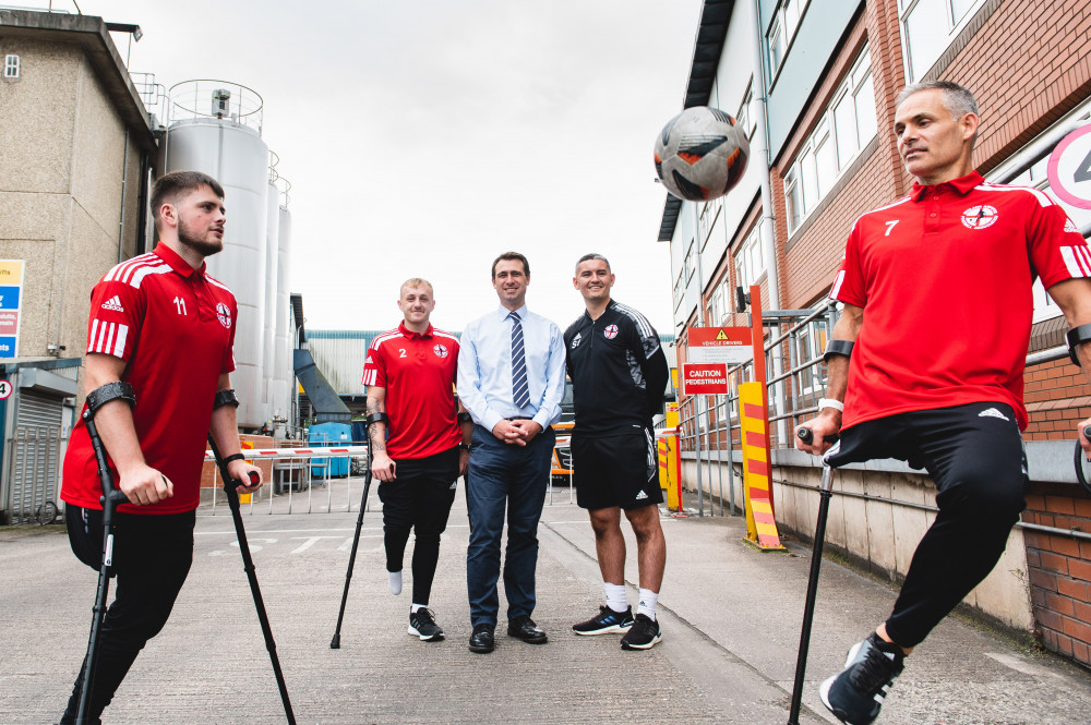 England amputee footballers show off their skills at Mornflake.