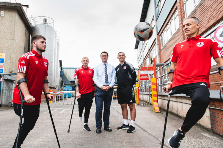 England amputee footballers show off their skills at Mornflake.