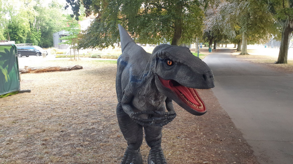 From Tuesday August 2 to Friday 5, families were able to meet the huge lizards at St Nicholas Park (image by Geoff Ousbey)