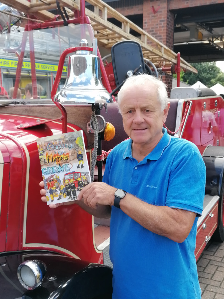 Gareth Roberts with his Cooling the Flames of Crewe book (Jonathan White).