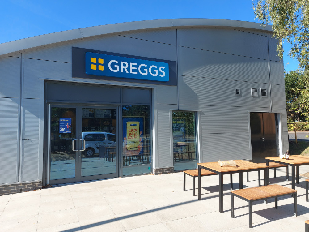 The new Greggs has outdoor eating space too 
