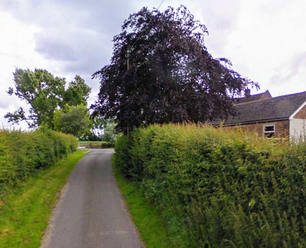 Crewe and Nantwich firefighters rushed to Greenfield lane, Hunsterson, yesterday - August 7 (Google).