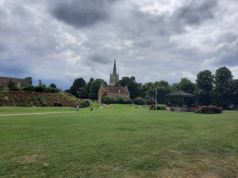 Cutts Close as a green space in the spring 