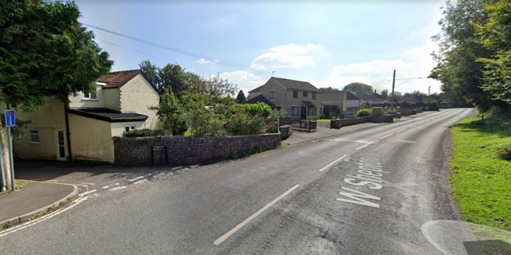 Beginning Of New Strawberry Line Section On B3136 West Shepton In Shepton Mallet. CREDIT: Google Maps.