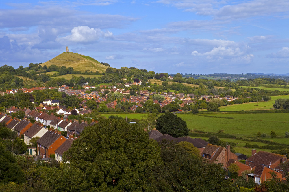 View Of Glastonbury. CREDIT: Mendip District Council. Free to use for all BBC wire partners.