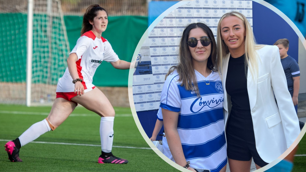 Dalia Baker, a big QPR fan, met The Lionesses' Chloe Kelly last weekend.