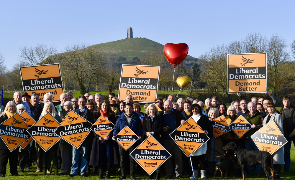 The Lib Dem team in Glastonbury 