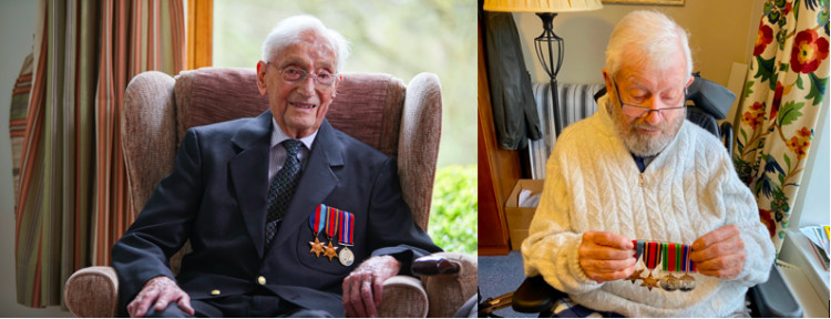 War heroes Harry Southern (left) and Peter Whiteley (Image: Royal Star & Garter)