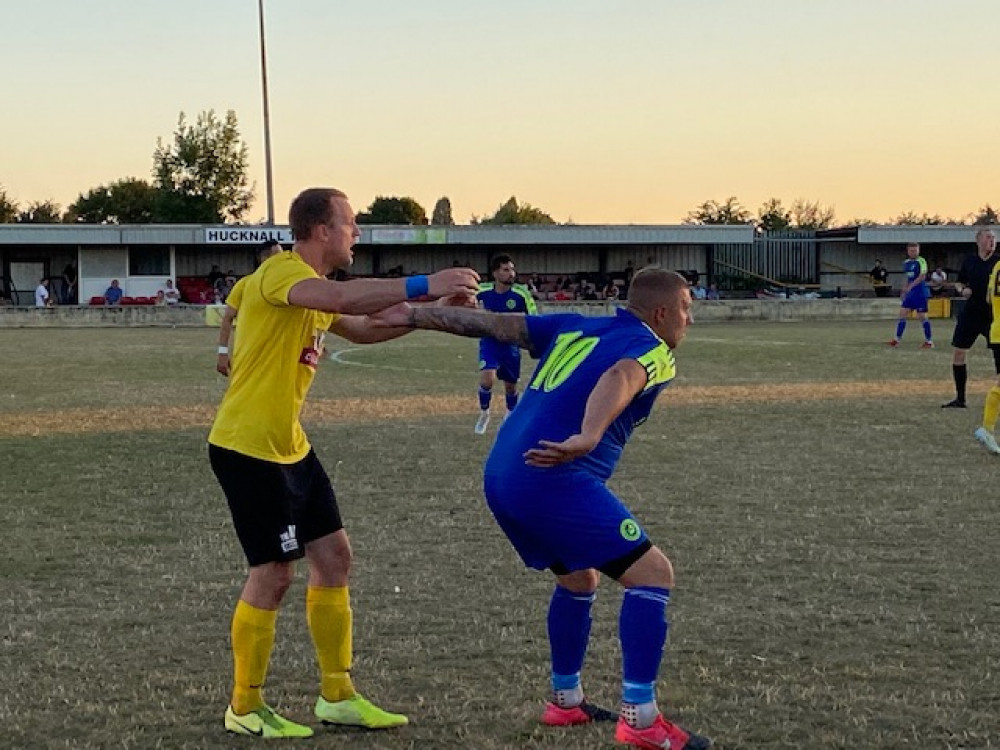 Hucknall Town suffered their first defeat of the season with a 3-2 loss at home to Dunkirk last night. Photo Credit: Tom Surgay.